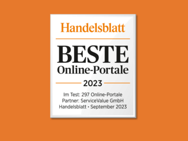 Auszeichnung des Handelsblatt für Beste Online-Portale 2023