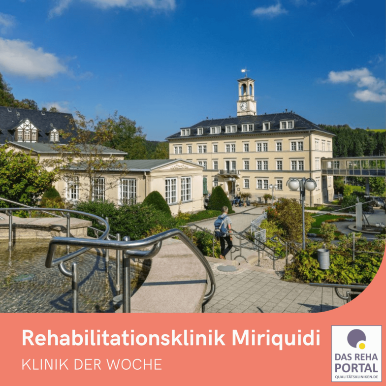 Außenansicht der Rehabilitationsklinik Miriquidi in Thermalbad Wiesenbad.