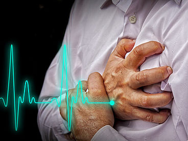 Herzinfarkt mit Schmerzen in der Brust