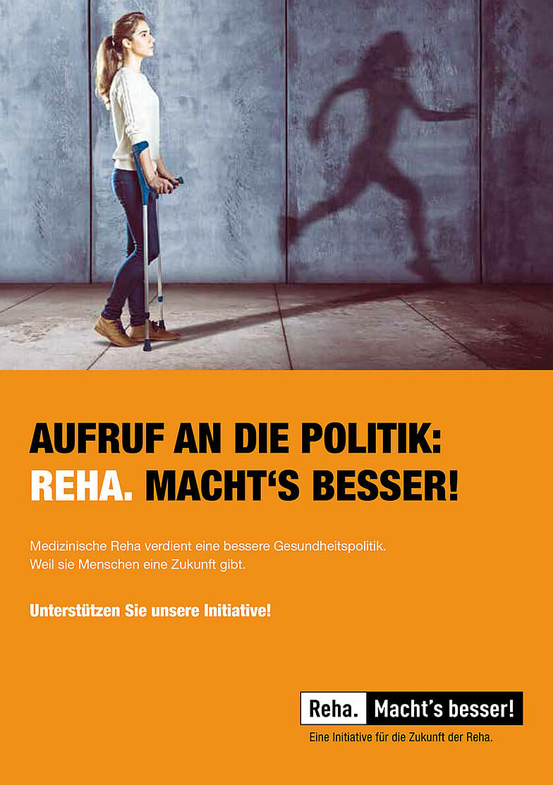 Titelblatt der Broschüre "Reha. Macht's Besser!"