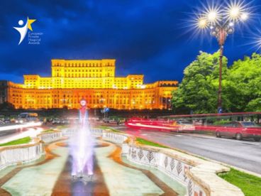 Palace of Parliament Bucharest in strahlenden Farben