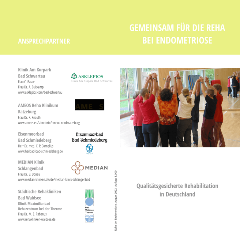 Darstellung der Ansprechpersonen von Endometriosezentren Deutschland