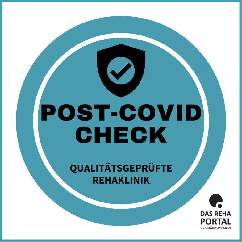 Post-Covid Check Siegel für Kliniken, die alle Kriterien der Checkliste des Rehaportals erfüllen