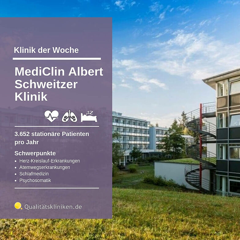 Außenansicht der MediClin Albert Schweitzer Klinik in Königsfeld.