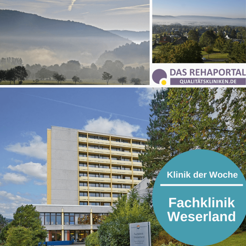 Außenansicht und Fotos der Umgebung der Fachklinik Weserland in Bad Pyrmont.